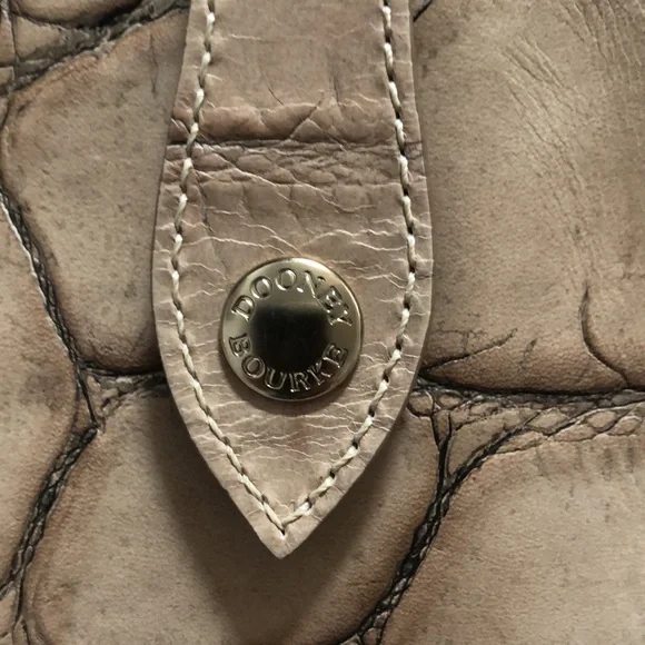 Dooney & Bourke Tan Croc-Embossed Tote - Picture 3 of 11